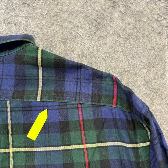 Ralph Lauren Oxford Shirt Men XL Blue Green Plaid Classic Fit Long Sleeve OCBD z - Picture 8 of 14